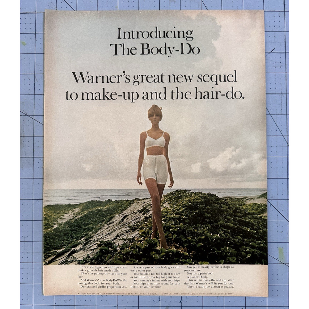 1967 Vintage Print Ad Warner Bra Girdle Body-Do